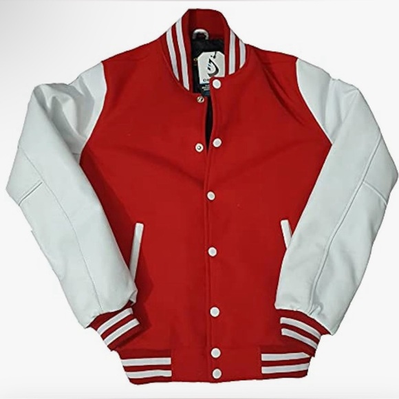 Premium Wool Leather Captain Letterman Varsity Jacket Scotch Soda